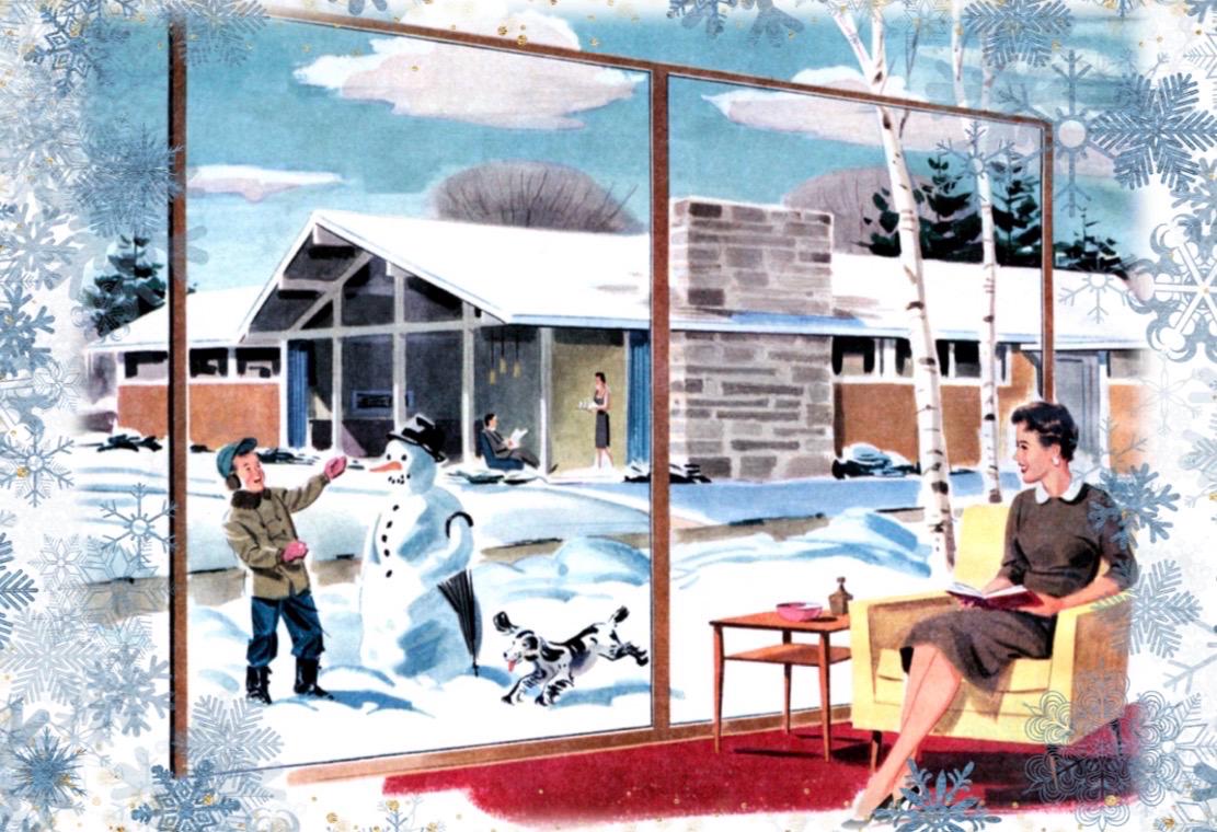 Vintage-y Christmas Postcards: Set of 5