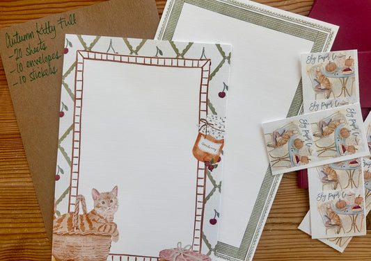 Autumn Kitty Letter Set