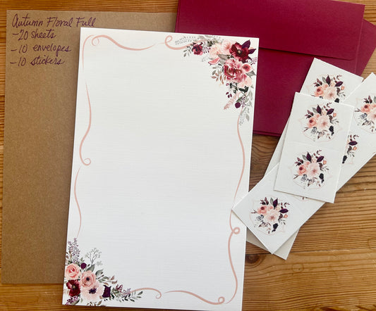 Autumn Floral Letter Set