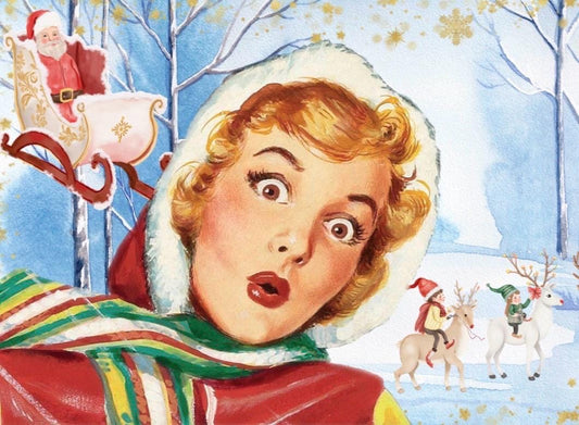 Vintage-y Christmas Postcards: Set of 5