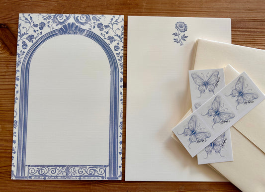 Blue Toile Arch Letter Set