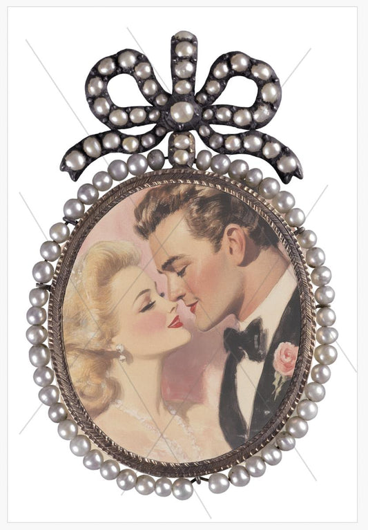 Vintage-y Romantic Postcards: Set of 6