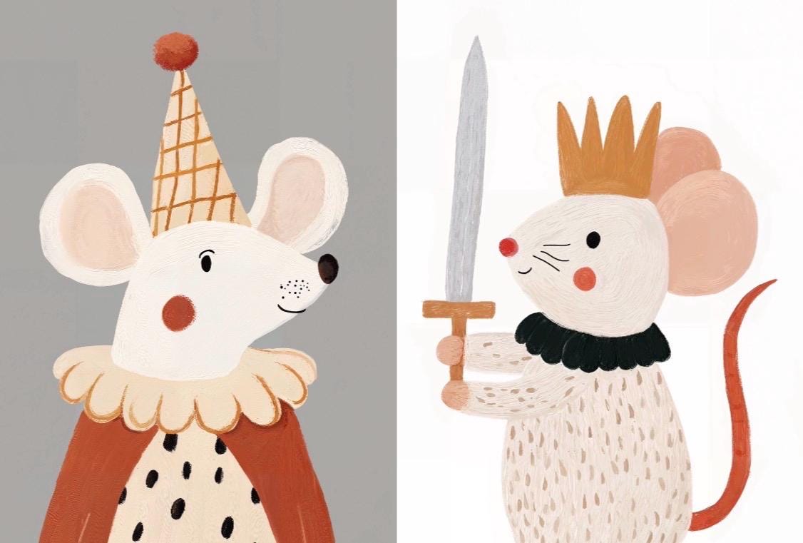 Charming Animal Postcards: Set of 8