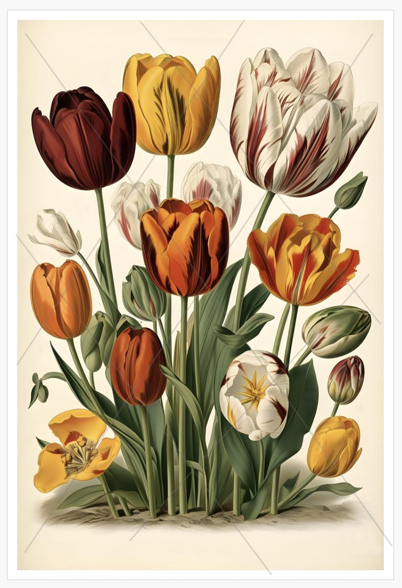 Vintage-y Floral Postcards: Set of 4